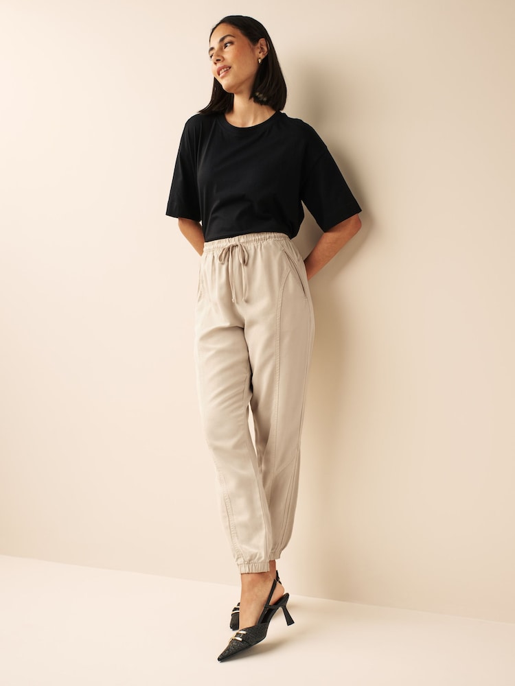 Ecru Natural Tapered Leg Trousers - Image 1 of 5