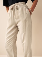 Ecru Natural Tapered Leg Trousers - Image 4 of 5