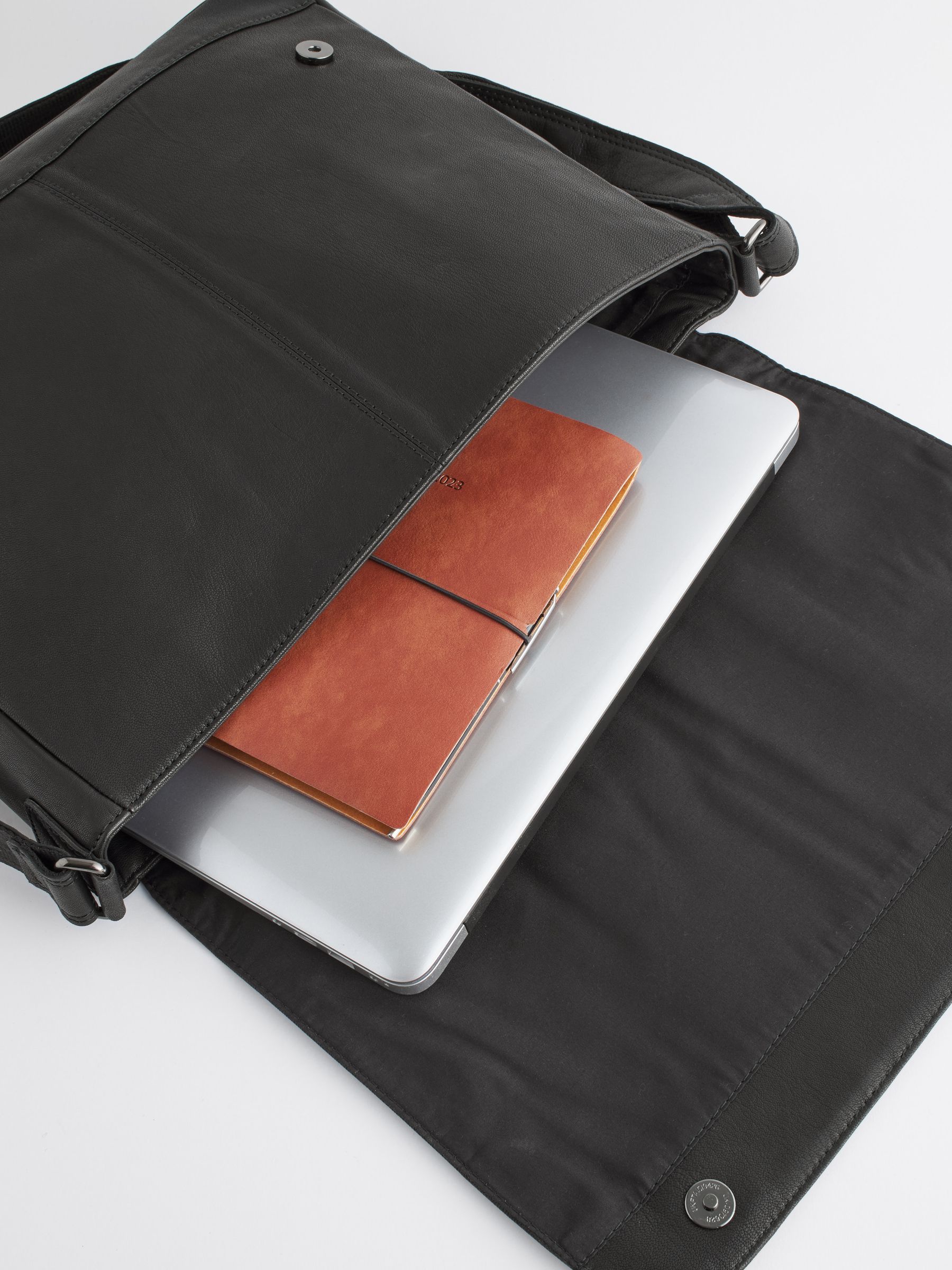 Buy Black Signature Leather Messenger Bag from Next Germany