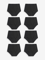 Black Full Brief Cotton Rich Knickers 8 Pack - Image 1 of 3