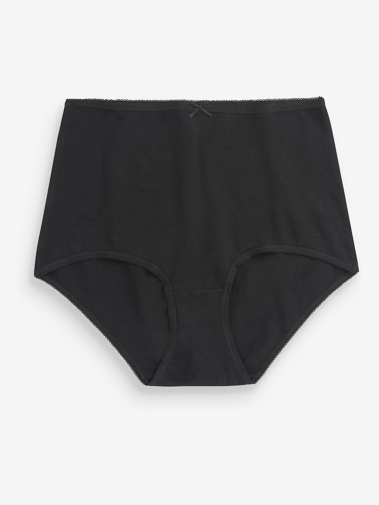 Black Full Brief Cotton Rich Knickers 8 Pack - Image 3 of 3