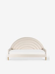 Casual Bouclé Natural Ivory Kids Rainbow Upholstered Daybed Bed - Image 5 of 9