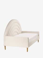 Casual Bouclé Natural Ivory Kids Rainbow Upholstered Daybed Bed - Image 6 of 9