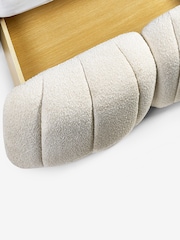 Casual Boucle Natural Oyster Kids Bunny Upholstered Drawer Bed - Image 5 of 7