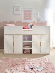 White Valencia Junior Kids Storage Cabin Bed Frame - Image 1 of 8