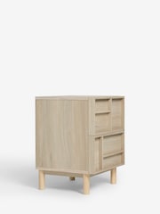 Mid Natural Finsbury 2 Drawer Bedside Table - Image 8 of 11