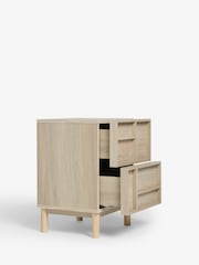 Mid Natural Finsbury 2 Drawer Bedside Table - Image 9 of 11