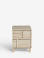 Mid Natural Finsbury 2 Drawer Bedside Table - Image 10 of 11