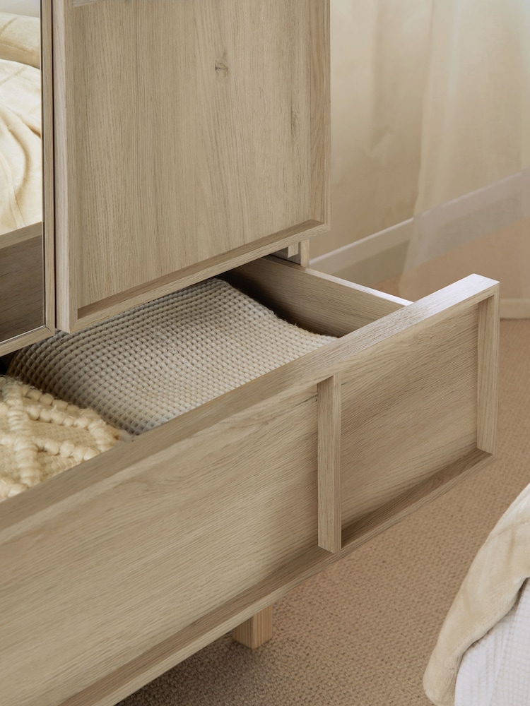 Mid Natural Finsbury Triple, 2 Drawers Wardrobe - Image 11 of 11