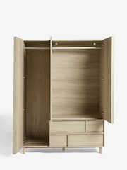 Mid Natural Finsbury Triple, 2 Drawers Wardrobe - Image 8 of 11