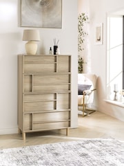 Mid Natural Finsbury 4 Drawer Chest - Image 1 of 11