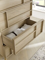 Mid Natural Finsbury 4 Drawer Chest - Image 4 of 11