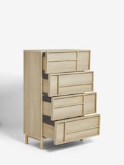 Mid Natural Finsbury 4 Drawer Chest - Image 7 of 11