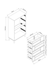 Mid Natural Finsbury 4 Drawer Chest - Image 10 of 11