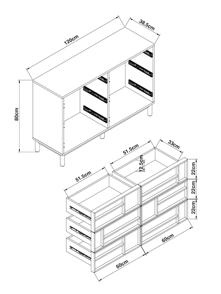 Mid Natural Finsbury 6 Drawer Chest - Image 12 of 12