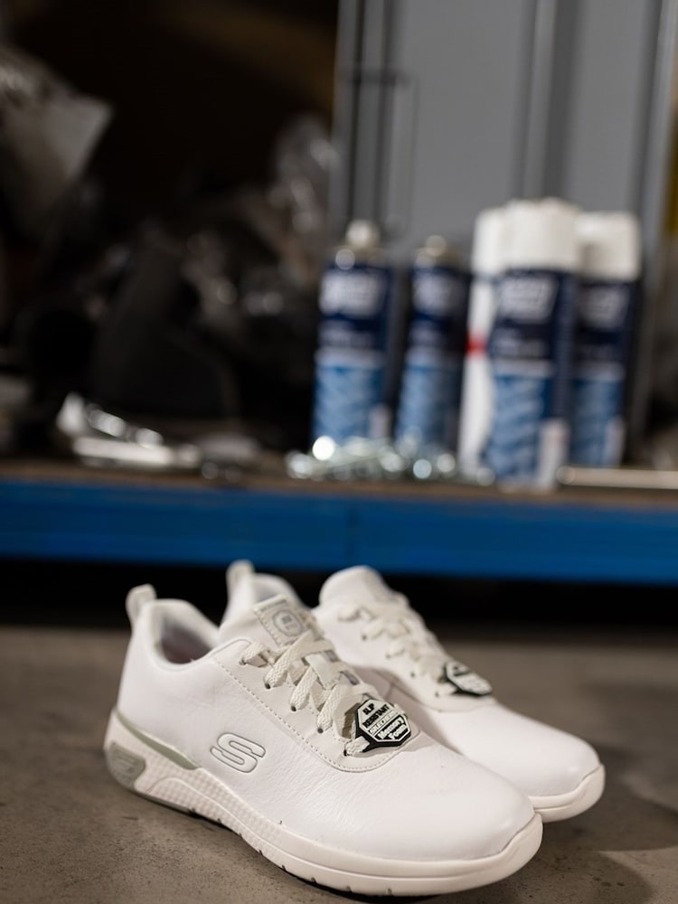 Skechers White Marsing Gmina Slip Resistant Work Womens Trainers - Image 1 of 4
