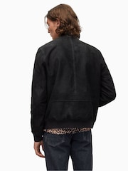 AllSaints Black Ronan Bomber Jacket - Image 2 of 8