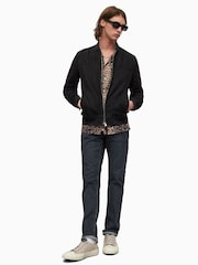 AllSaints Black Ronan Bomber Jacket - Image 3 of 8