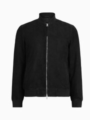 AllSaints Black Ronan Bomber Jacket - Image 8 of 8