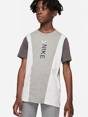 Nike Dark Grey Heather 100% Cotton Hybrid T-Shirt - Image 1 of 4