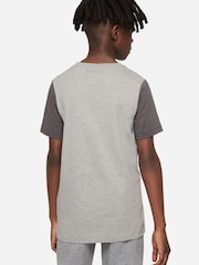 Nike Dark Grey Heather 100% Cotton Hybrid T-Shirt - Image 2 of 4