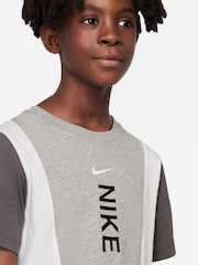 Nike Dark Grey Heather 100% Cotton Hybrid T-Shirt - Image 4 of 4