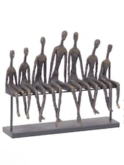 Libra Bronze Friendship Bench Sculpture - Image 2 of 2