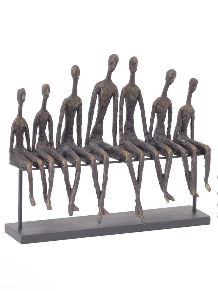 Libra Bronze Friendship Bench Sculpture - Image 2 of 2