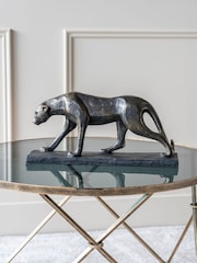 Libra Bronze Cubist Resin Leopard Sculpture - Image 1 of 3