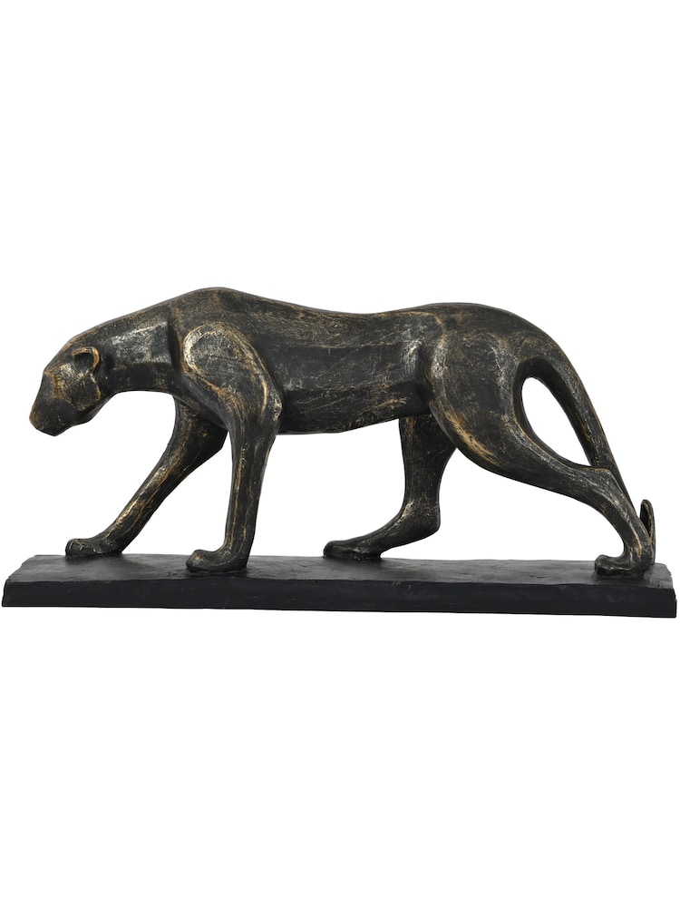 Libra Bronze Cubist Resin Leopard Sculpture - Image 2 of 3