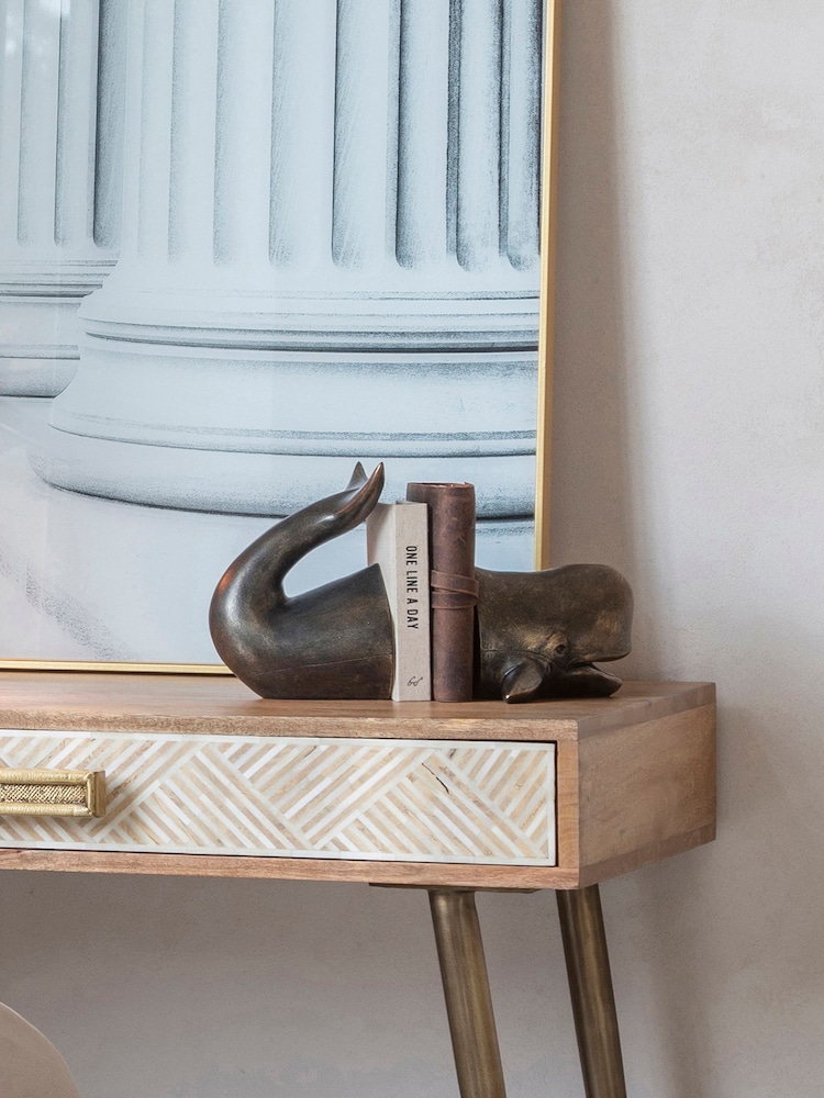Libra Bronze Iconic Whale B Bookends - Image 1 of 4