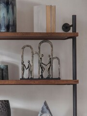 Libra Bronze Antique Bronze Family In Arches Sculpture Large - Image 1 of 3