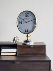 Libra Silver Risby Gold Brass and Nickel Mantel Clock - Image 1 of 3