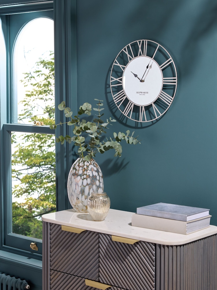 Silver Monaco Mirror Wall Clock - Image 2 of 5
