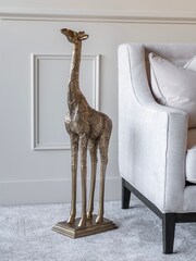 Libra Gold Giant Giraffe Gold Sculpture Head Forward - Image 1 of 4