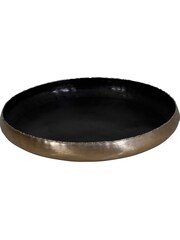 Libra Gold Molten Brushed Gold Metal Round Platter - Image 2 of 2