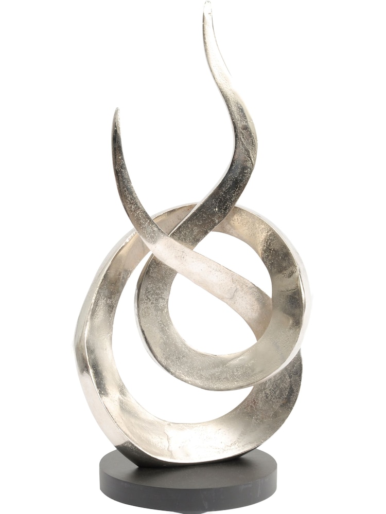 Libra Silver Entwined Flame Silver Aluminium Sculpture Large - Image 2 of 2