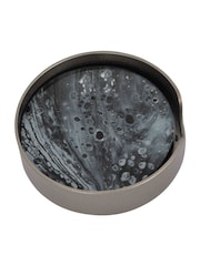 Libra Interiors Set of 4 Monochrome Swirl Coasters - Image 2 of 3