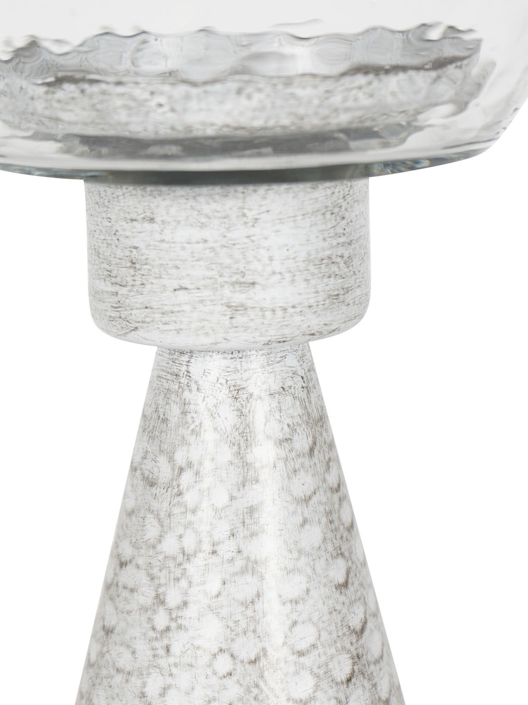 Libra Interiors White Sandbanks Small Hurricane Table Lantern - Image 4 of 4