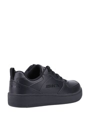 Skechers Black Sport Court 92 School Shoes - Image 3 of 4
