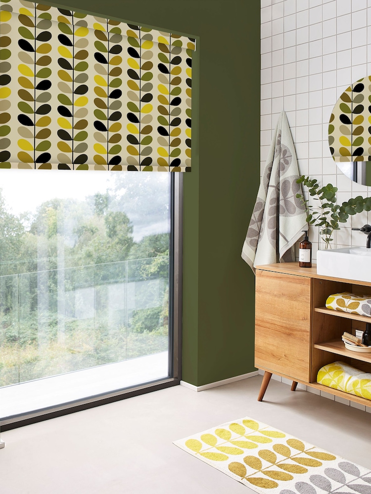 Orla Kiely Yellow Multi Stem Made to Measure Roller Blinds - Image 2 of 6