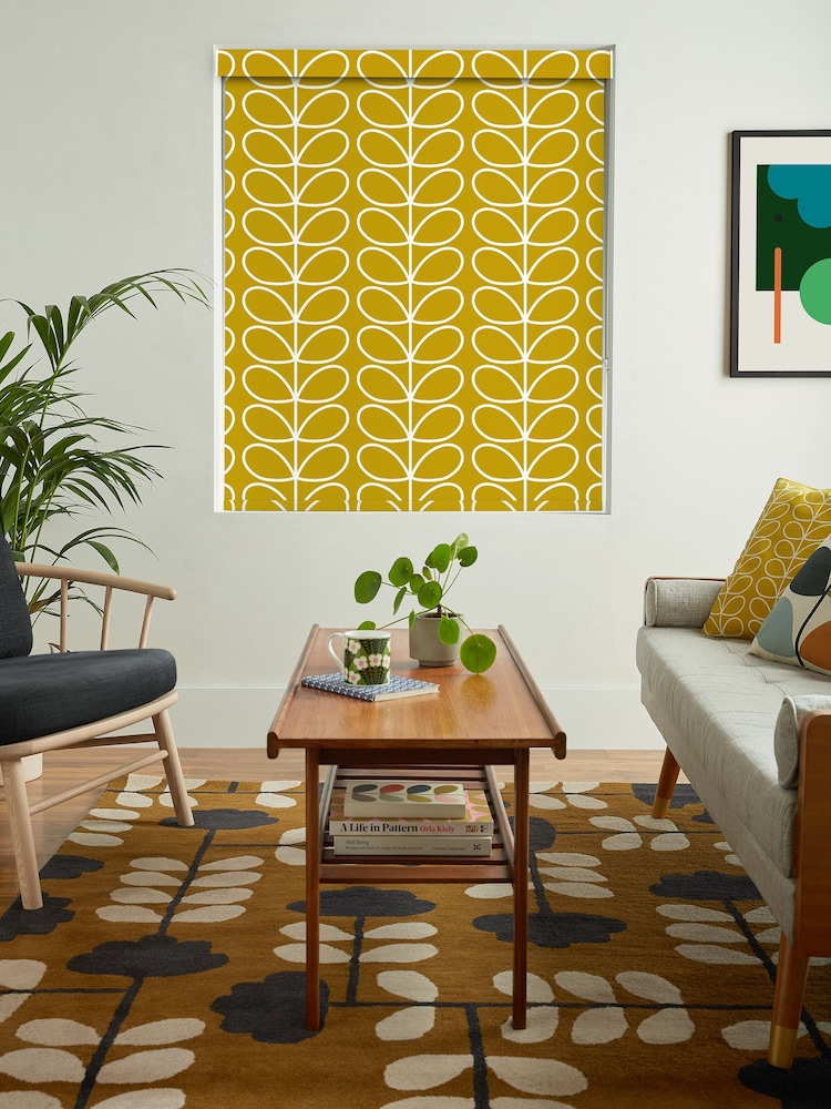 Orla Kiely Sunflower Jumbo Linear Stem Made to Measure Roller Blinds - Image 2 of 6