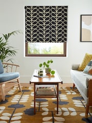 Orla Kiely Liquorice Jumbo Linear Stem Made to Measure Roller Blinds - Image 1 of 6