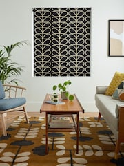 Orla Kiely Liquorice Jumbo Linear Stem Made to Measure Roller Blinds - Image 2 of 6