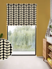 Orla Kiely Black Solid Stem Made to Measure Roller Blinds - Image 1 of 6