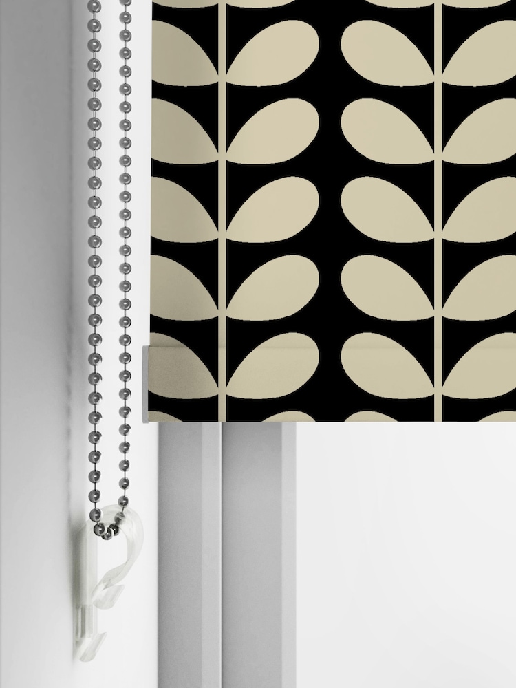 Orla Kiely Black Solid Stem Made to Measure Roller Blinds - Image 4 of 4
