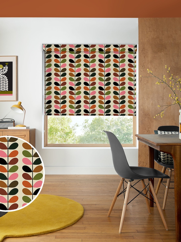 Orla Kiely Pink/Red Multi Stem Made to Measure Roller Blinds - Image 1 of 6