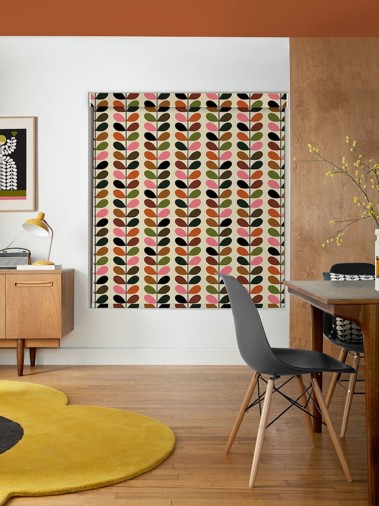 Orla Kiely Pink/Red Multi Stem Made to Measure Roller Blinds - Image 2 of 6