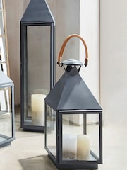 Libra Interiors Grey Kensington Square Lantern - Image 1 of 4
