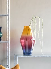 Libra Interiors Red Elise Tropical Sunset Ombre Large Glass Vase - Image 1 of 4